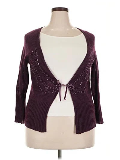 Pre-owned Mossimo Cardigan Sweater In Purple