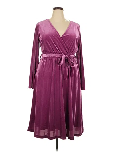 Pre-owned Mossimo Casual Dress In Burgundy
