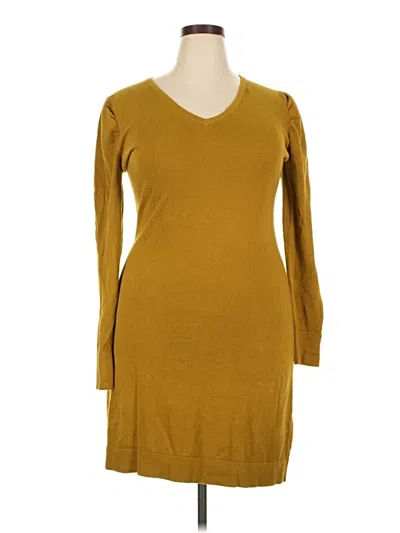 Pre-owned Mossimo Casual Dress In Gold