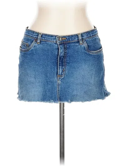 Pre-owned Mossimo Denim Skirt In Blue