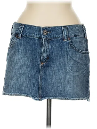 Pre-owned Mossimo Denim Skirt In Blue