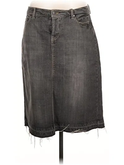 Pre-owned Mossimo Denim Skirt In Gray