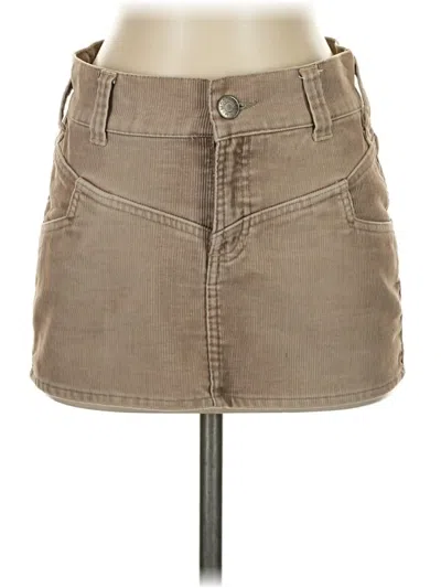 Pre-owned Mossimo Denim Skirt In Tan