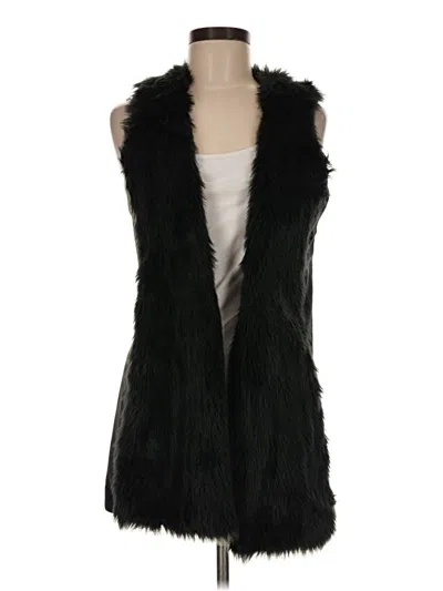 Pre-owned Mossimo Faux Fur Vest In Black
