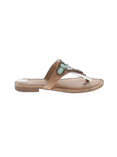 Pre-owned Mossimo Flip Flops In Tan