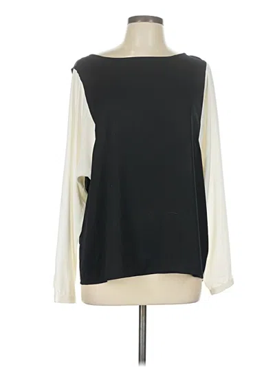 Pre-owned Mossimo Long Sleeve Blouse In Black