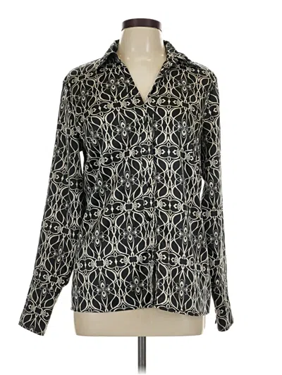 Pre-owned Mossimo Long Sleeve Blouse In Black