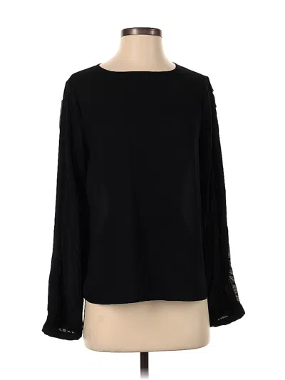 Pre-owned Mossimo Long Sleeve Top Black Boatneck Tops