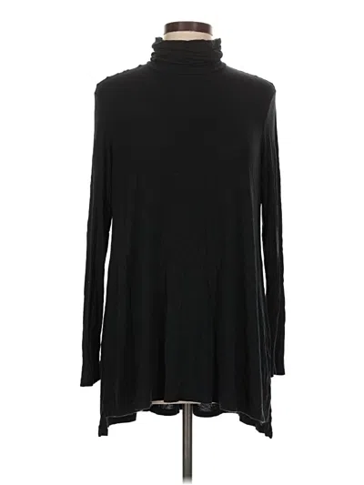 Pre-owned Mossimo Long Sleeve Top Black Turtleneck Tops