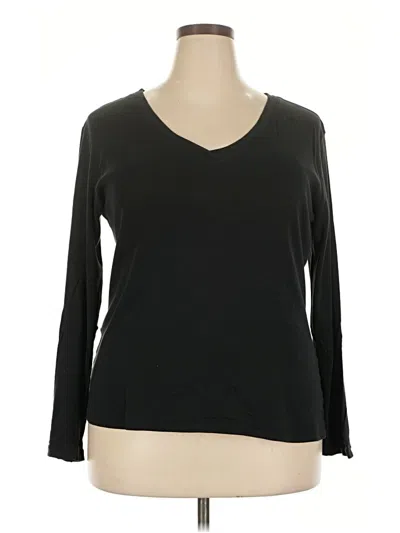 Pre-owned Mossimo Long Sleeve Top Black V-neck Tops