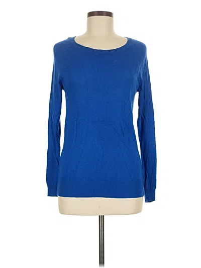 Pre-owned Mossimo Long Sleeve Top Blue Boatneck Tops