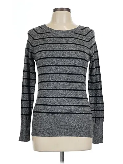 Pre-owned Mossimo Long Sleeve Top Gray Boatneck Tops