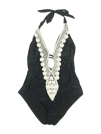 Pre-owned Mossimo One Piece Swimsuit In Black