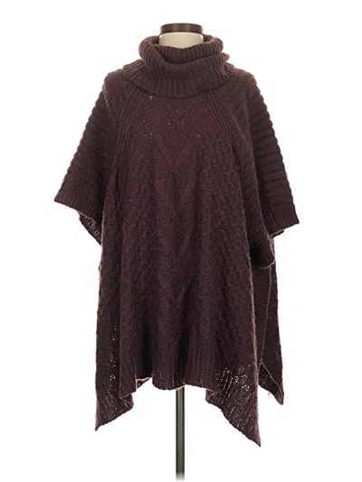 Pre-owned Mossimo Poncho In Burgundy
