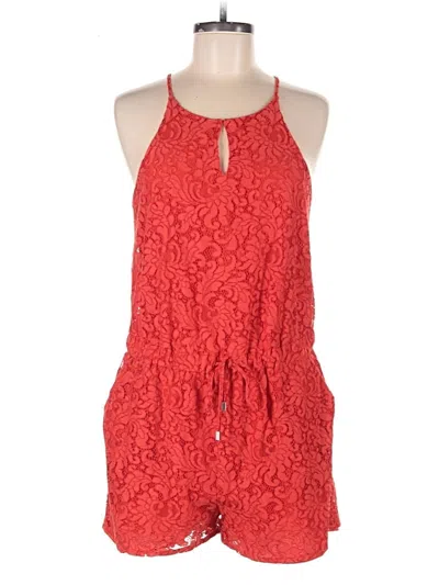 Pre-owned Mossimo Romper In Red