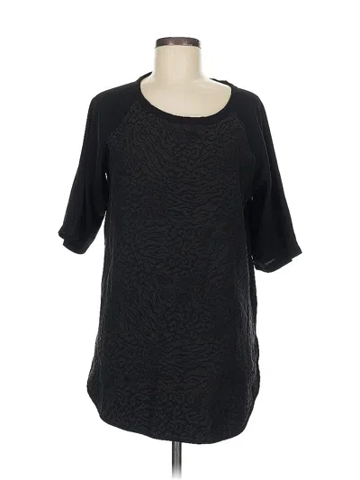 Pre-owned Mossimo Short Sleeve Blouse In Black