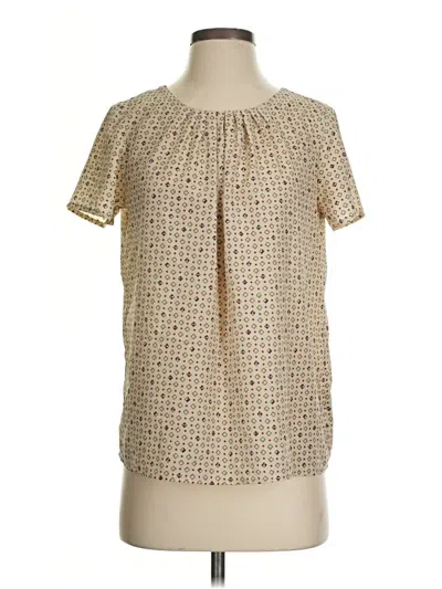 Pre-owned Mossimo Short Sleeve Blouse In Gold