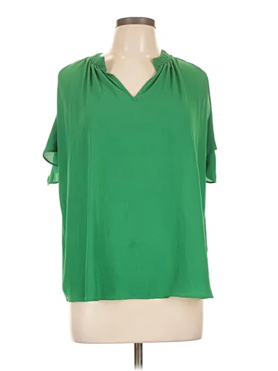 Pre-owned Mossimo Short Sleeve Blouse In Green