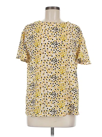 Pre-owned Mossimo Short Sleeve Blouse In Yellow