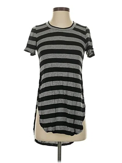 Pre-owned Mossimo Short Sleeve Top Gray Keyhole Neckline Tops