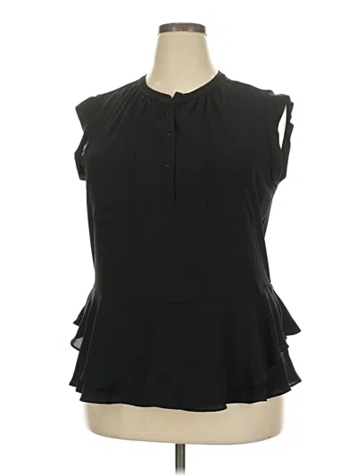 Pre-owned Mossimo Sleeveless Blouse In Black