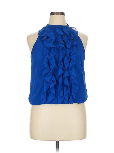 Pre-owned Mossimo Sleeveless Blouse In Blue