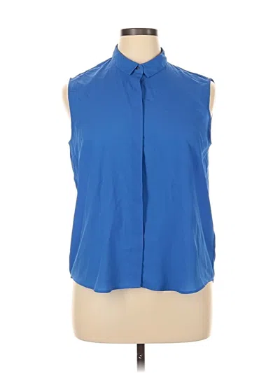 Pre-owned Mossimo Sleeveless Blouse In Blue
