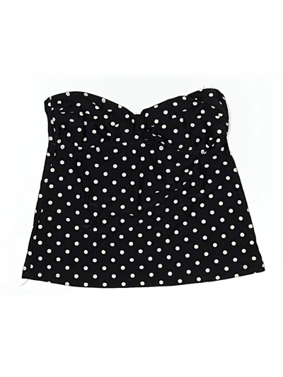 Pre-owned Mossimo Swimsuit Top Black Polka Dots Pattern Swimwear