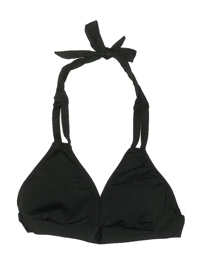 Pre-owned Mossimo Swimsuit Top Black Solid Pattern Swimwear