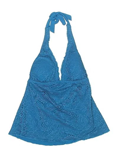 Pre-owned Mossimo Swimsuit Top Blue Paisley Pattern Swimwear