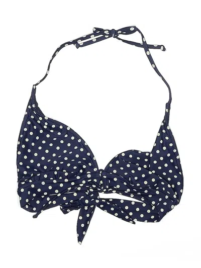 Pre-owned Mossimo Swimsuit Top Blue Polka Dots Pattern Swimwear