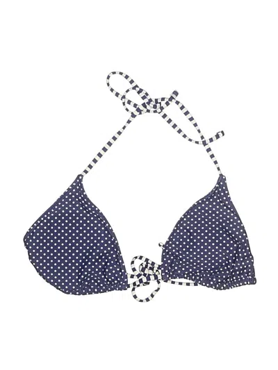 Pre-owned Mossimo Swimsuit Top Blue Polka Dots Pattern Swimwear