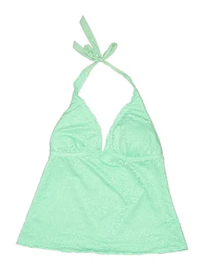 Pre-owned Mossimo Swimsuit Top Green Paisley Pattern Swimwear