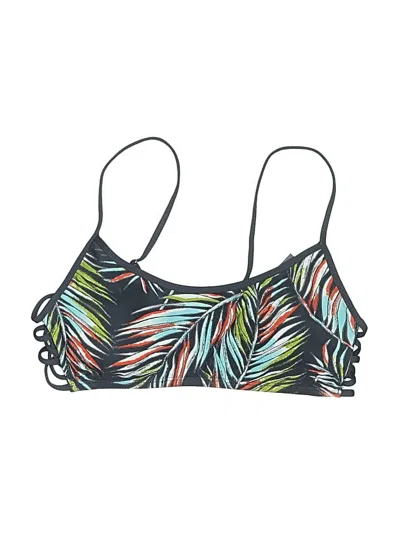 Mossimo Swimsuit Top Green Tropical Pattern Swimwear