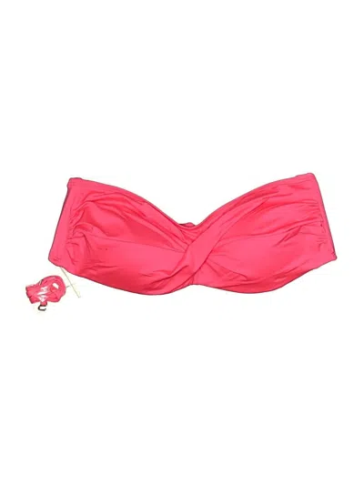 Pre-owned Mossimo Swimsuit Top Pink Hearts Pattern Swimwear
