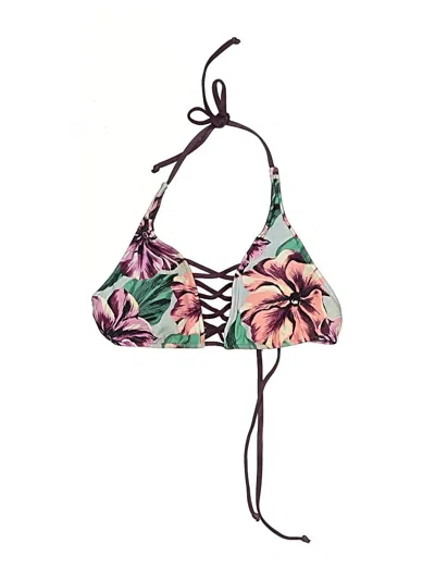 Pre-owned Mossimo Swimsuit Top Pink Tropical Pattern Swimwear