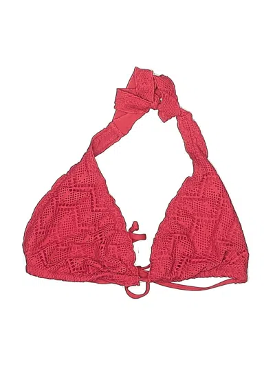 Pre-owned Mossimo Swimsuit Top Red Hearts Pattern Swimwear