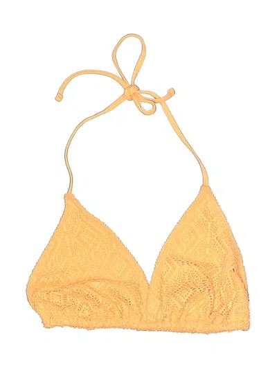 Pre-owned Mossimo Swimsuit Top Yellow Paisley Pattern Swimwear