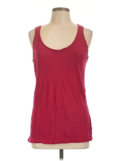 Pre-owned Mossimo Tank Top Burgundy Halter Neckline Tops