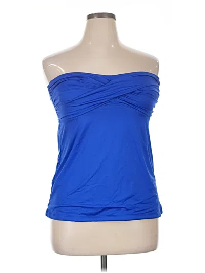 Pre-owned Mossimo Tube Top Blue Strapless Neckline Tops
