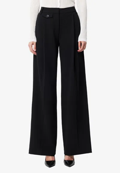 Mossman Boston Wide-leg Tailored Pants In Black