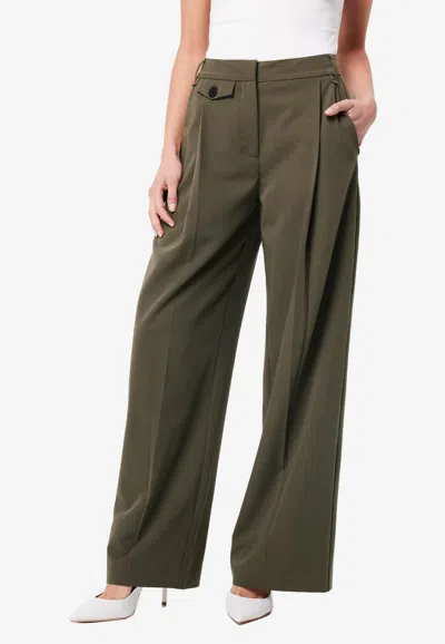Mossman Boston Wide-leg Tailored Pants In Green