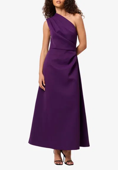 Mossman Ignite One-shoulder Maxi Dress In Purple