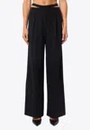 Mossman In Formation Wide-leg Pants In Black