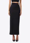 Mossman In Pursuit Midi Column Skirt In Black