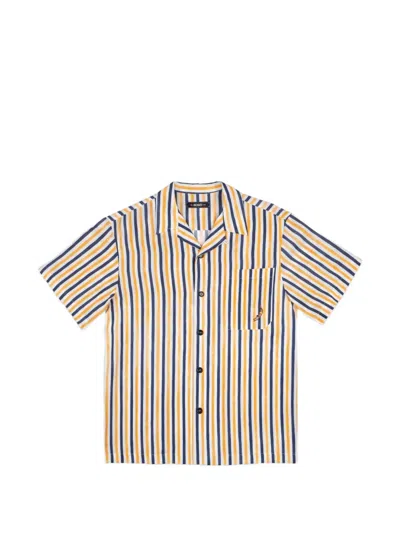 Mosso Sun Wear Vertical-stripe Short-sleeve Shirt In Pattern