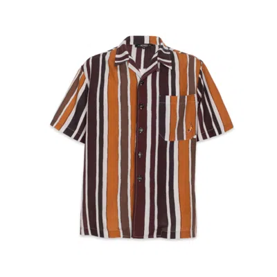 Mosso Sunwear Men's Yellow / Orange / Brown Short Sleeve Shirt Baiadera Bordeaux In Yellow/orange/brown