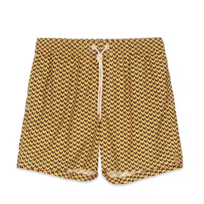 Mosso Sunwear Men's Yellow / Orange / Brown Swim Shorts Grains Ocra In Yellow/orange/brown