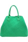 Most Wanted Ithaca Woven Neoprene Tote In Kelly Green In Green