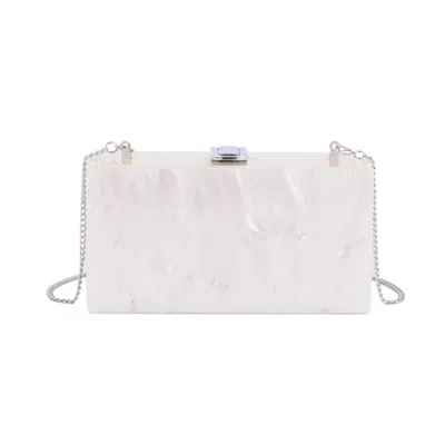 Most Wanted Women's Acrylic Clutch In White